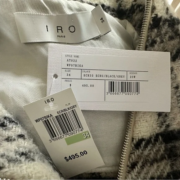 NWT IRO Bika Plaid Jacket – Size 34 (US 2) - Picture 13 of 15